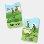 SS. André et Jude avec badge de 2 golfeurs masculi (Avant & arrière)