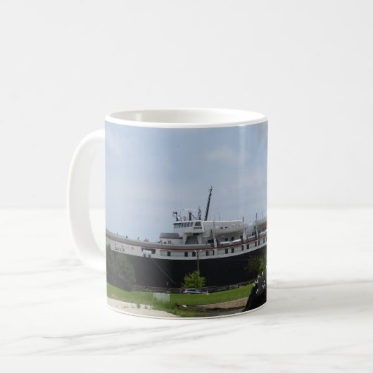 SS Badger Coal Ship in Manitowoc WI Coffee Mok (Voorkant links)