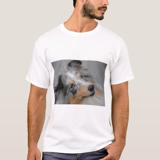 SS Blue Merle White en Tan kleren T-shirt (Voorkant)