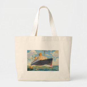 SS Bremen in Zee Grote Tote Bag
