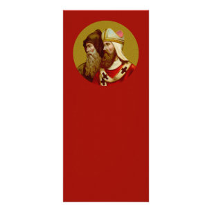 SS. Cyril & Methodius (M 001) Aangepast blanco Reclamekaart