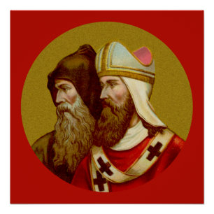 SS. Cyril & Methodius (M 001) Poster van 20 x 20 i Perfect Poster
