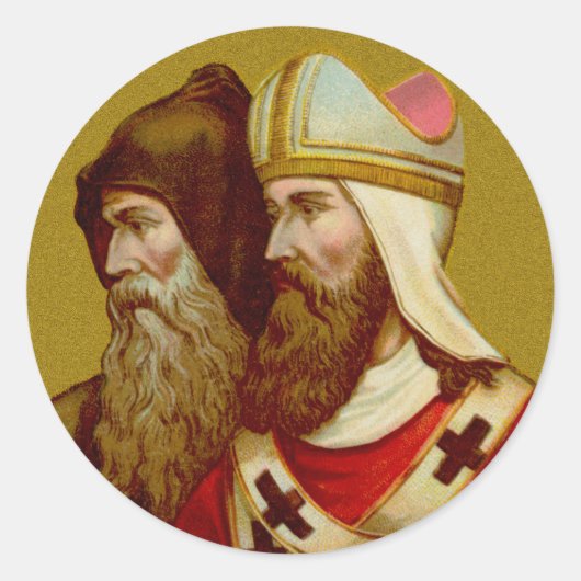 SS. Cyril & Methodius (M 001) Ronde Sticker (Voorkant)