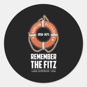 SS Edmund Fitzgerald Lake Superior IJzererts Ronde Sticker