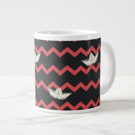 SS Georgie Boat Chevron Pattern Extra Grote Beker (Voorkant rechts)