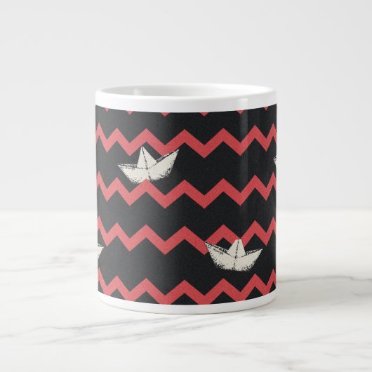 SS Georgie Boat Chevron Pattern Extra Grote Beker (Voorkant)