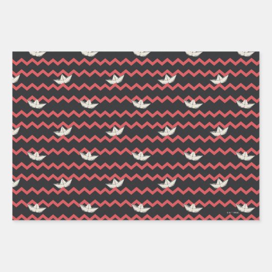 SS Georgie Boat Chevron Pattern Inpakpapier Vel (Voorkant 2)