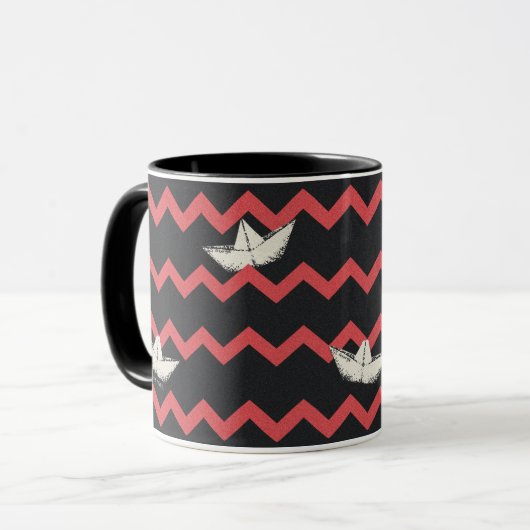 SS Georgie Boat Chevron Pattern Mok (Voorkant links)