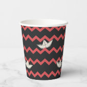SS Georgie Boat Chevron Pattern Papieren Bekers (Achterkant)