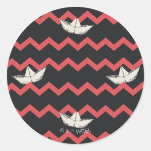 SS Georgie Boat Chevron Pattern Ronde Sticker