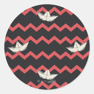 SS Georgie Boat Chevron Pattern Ronde Sticker