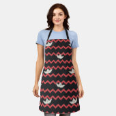 SS Georgie Boat Chevron Pattern Schort (Gedragen)
