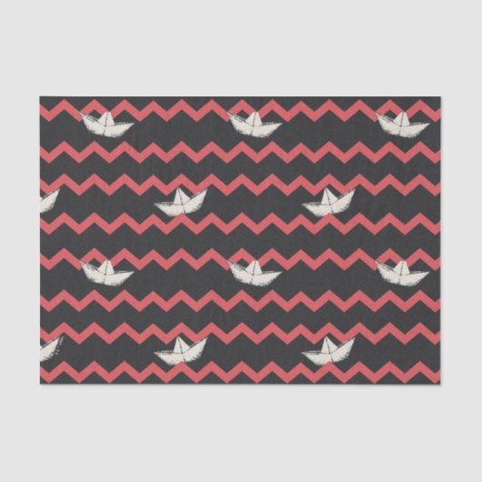 SS Georgie Boat Chevron Pattern Tissuepapier (Voorkant)