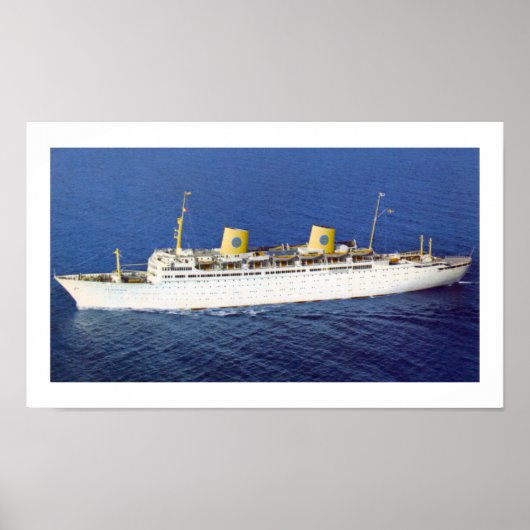 SS Gripsholm in Zee Poster (Voorkant)