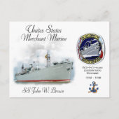 SS John W. Brown (Bevrijdingsschip) Briefkaart (Voorkant)