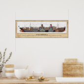 SS La Provence Cutaway/Inboard Profile Poster (Keuken)