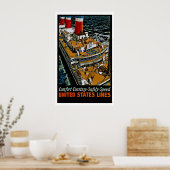 SS Leviathan Top Decks Poster (Keuken)