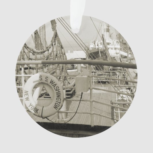 SS Luxury Liner Cruise Ship 1930 Deck Ornament (voorkant)