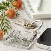 SS Luxury Liner Cruise Ship 1930 Deck Sleutelhanger (Voorkant Rechts)