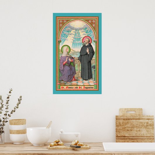 SS. Monica en Augustinus te Ostia (SAU 047) Poster (Keuken)