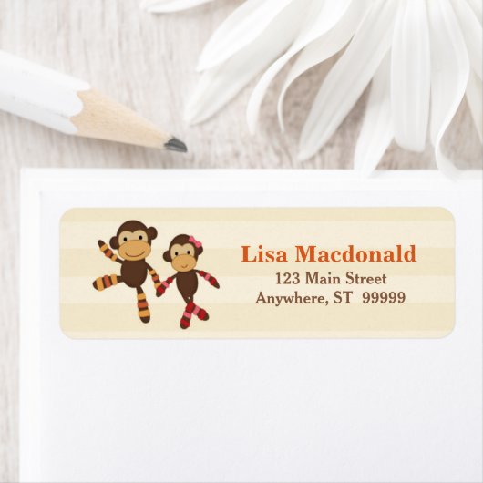 SS Noah / Noah's Ark Baby shower adreslabel Etiket (Insitu)