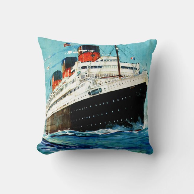 ss Paris ~ French Line Kussen (Voorkant)