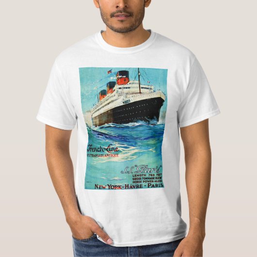 ss Paris ~ French Line T-shirt (Voorkant)