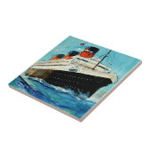 ss Paris ~ French Line Tegeltje (Zijkant)