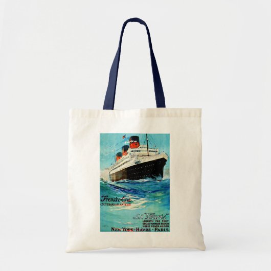ss Paris ~ French Line Tote Bag (Voorkant)
