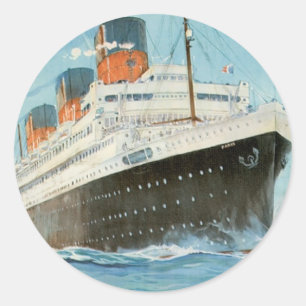 ss Paris - The French Line Ronde Sticker