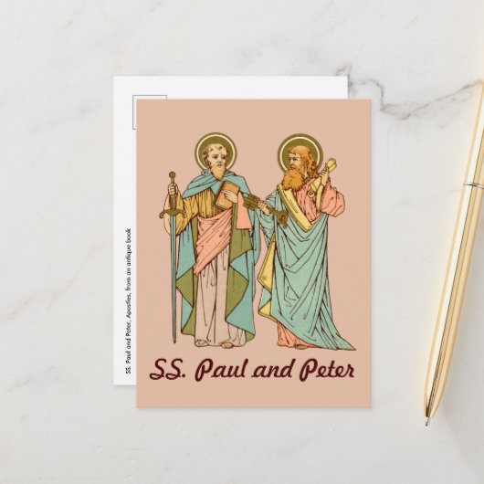 SS. Paul en Peter, apostelen (RLS 13 & 14) Postcar Briefkaart (Voorkant / Achterkant in situ)