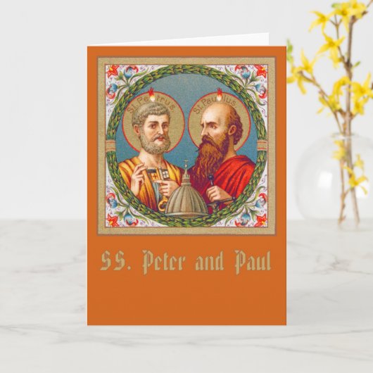 SS. Peter en Paul (JMAS 01) Blank Wenskaart Kaart (Gele Bloem)