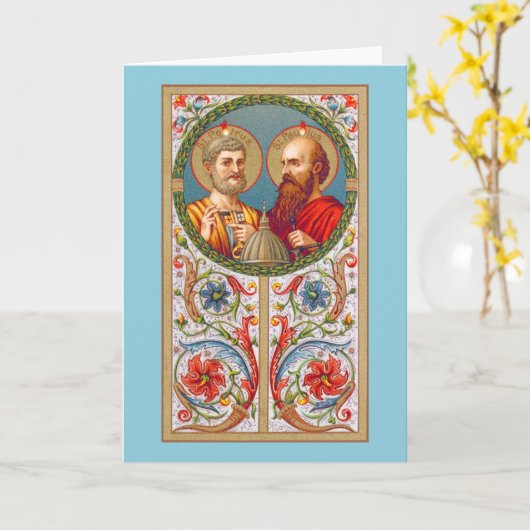 SS. Peter et Paul (JMAS 01) Carte de voeux vierge (Fleur jaune)