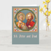 SS. Peter et Paul (JMAS 01) Carte de voeux vierge (Fleur jaune)