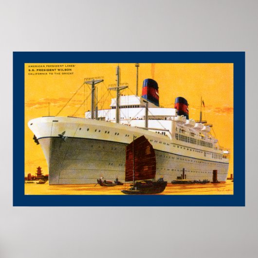 ss President Wilson Poster (Voorkant)