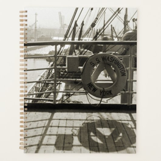 SS Washington Luxury Liner Cruise Ship 1930's Deck (Devant)