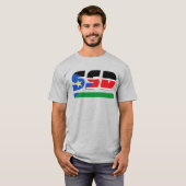 SSD South Sudan African ISO Code 3166 T-shirt (Voorkant volledig)
