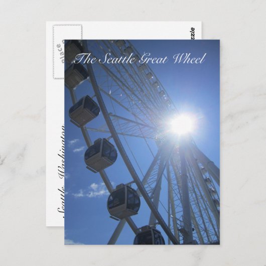 Sseattle Great Wheel Briefkaart (Voorkant / Achterkant)