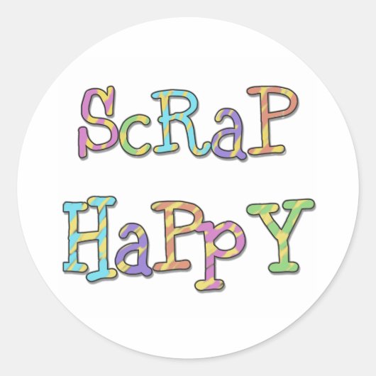 Sshit Happy Ronde Sticker (Voorkant)
