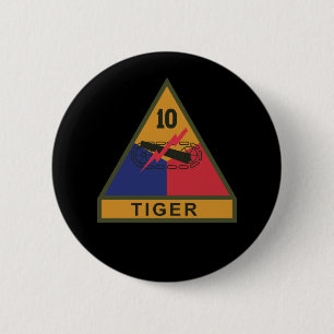 SSI - 10e Pantserdivisie w Naam Tape Ronde Button 5,7 Cm
