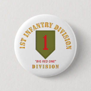 SSI - 1e Infanteriedivisie - Big Red One Ronde Button 5,7 Cm