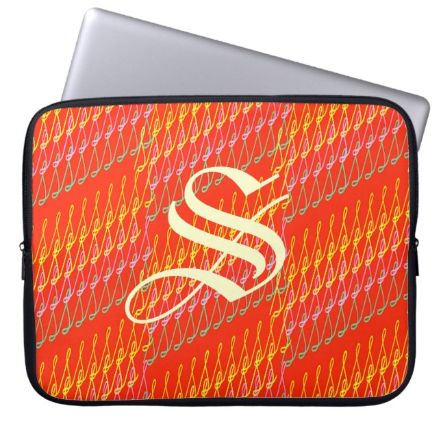 SsParade Oranje Glow Laptop Sleeve (Voorkant)
