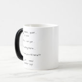 Ssshhh Quiet No Noise Fun Coffee Cup Magic Mok (Voorkant links)