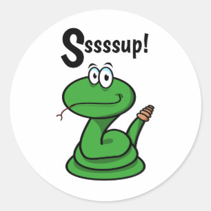 Ssssup! Snake Ronde Sticker