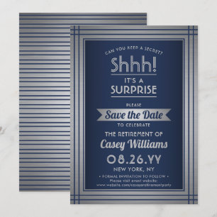 Ssst! Verrassing Pensioen Partij Elegant Marine Bl Save The Date