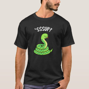 Sssup Funny Hissing Snake Pun Dark BG T-shirt