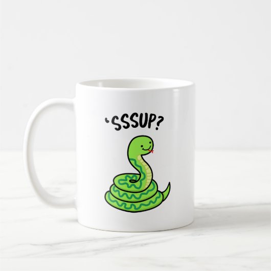 Sssup Funny Hissing Snake Pun Koffiemok (Links)