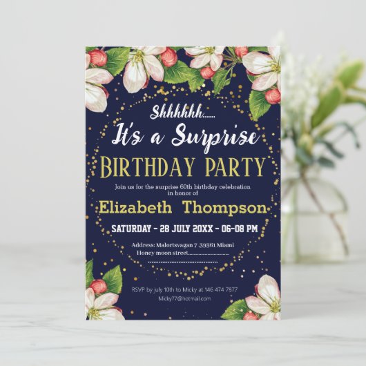 Sst het is een verrassend moderne bloem glans 60st kaart (Staand voorkant)