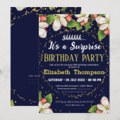 Sst het is een verrassing moderne bloem glitters 6 kaart (Voorkant / Achterkant)