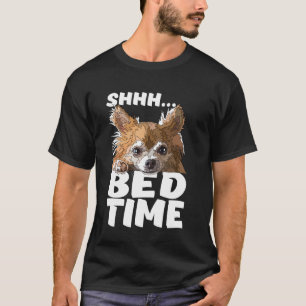 Sst Slaap Tijd Chihuahua Lang Haar Hond Liefhebber T-shirt